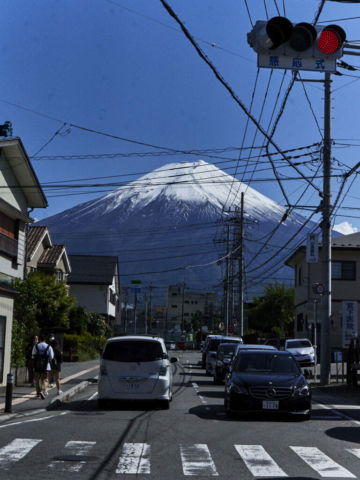 Traveling Japan, a picture of Fuji-san, from Kawaguchigo