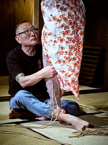 Iroha Suzuki tied by Naka Akira at Semenawa Kinbaku Kenkyûkai Kinbaku Lounge Copenhagen, photography by Alexander MA