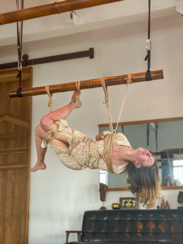 Pretty woman in Shibari Gote and Suspension Kinbaku Semenawa