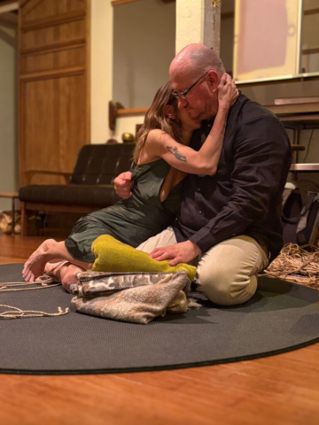 Natasha NawaTaNeko and Alexander MA performing Semenawa Kinbaku Shibari in Temple NYC