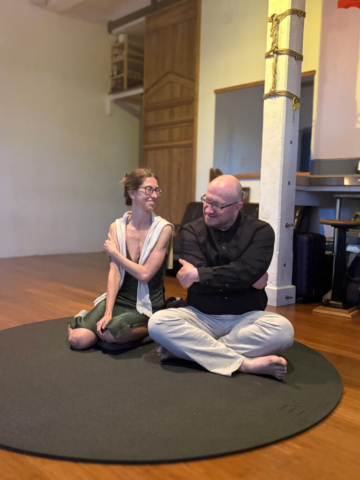 Natasha NawaTaNeko and Alexander MA performing Semenawa Kinbaku Shibari in Temple NYC
