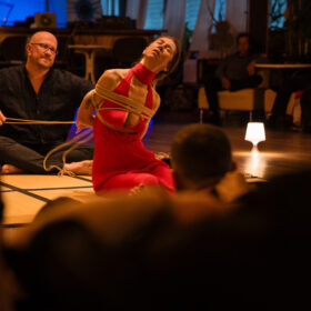 tying couple kinbaku performance discoverkinbaku